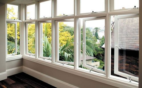 PVC casement window