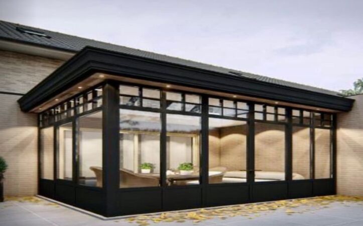 Octagon green houses solarium insulated outdoor glass greenhouse sunroom houses