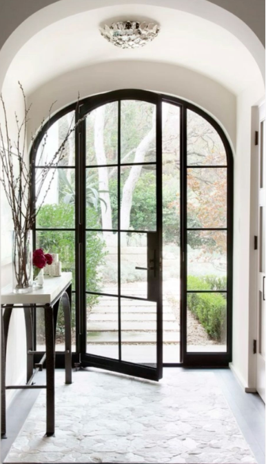 Glass Casement Arched French Windows