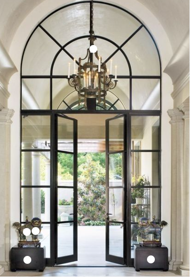 Glass Casement Arched French Windows