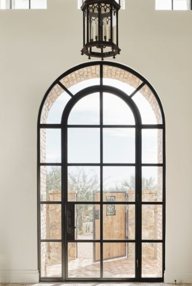 Glass Casement Arched French Windows