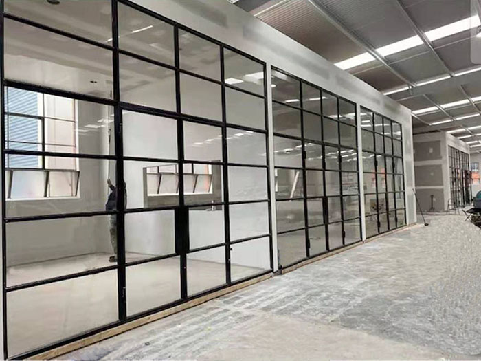 Commercial Insulated Toughened Glass Steel Doors