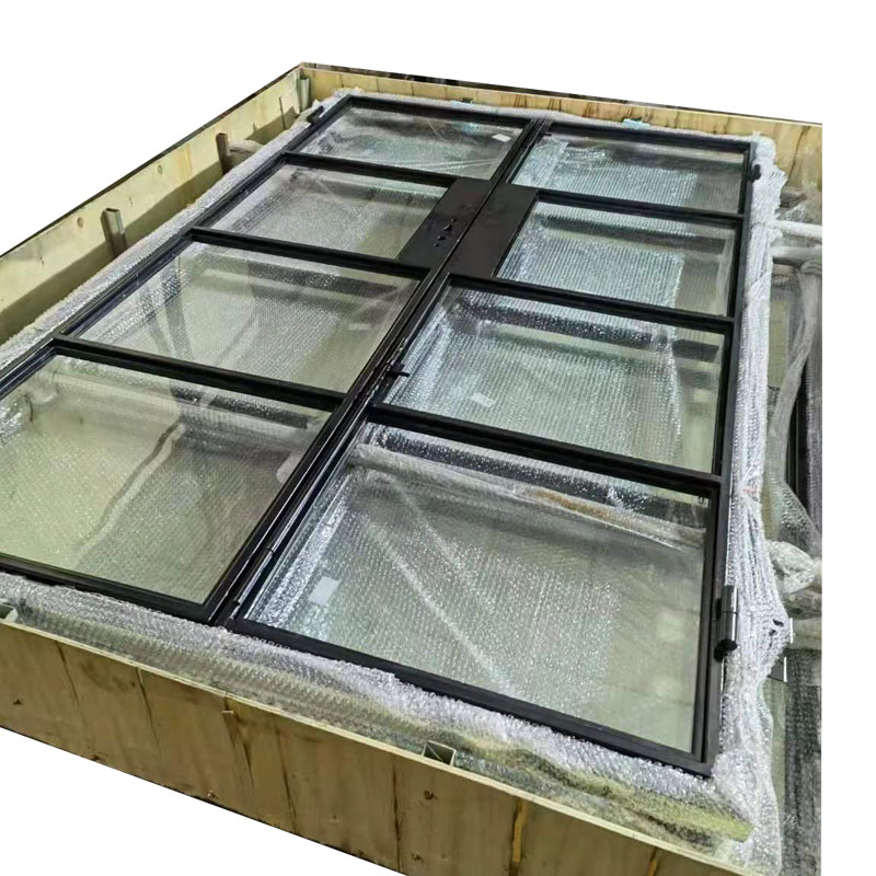 Commercial Insulated Toughened Glass Steel Doors