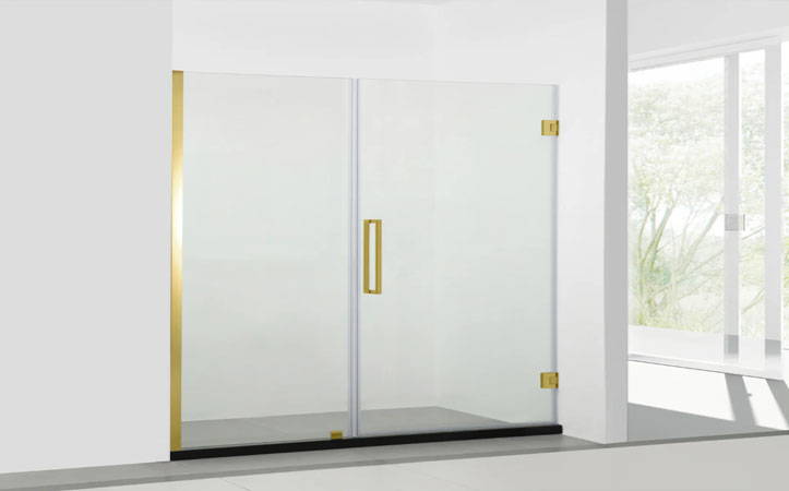 Frameless Swing Clear Tempered Glass Hinged Door