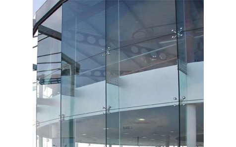 Unitized Frameless Spider Tempered Structural Glass Curtain Wall Facade