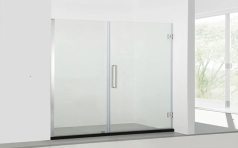 Frameless Swing Clear Tempered Glass Hinged Door