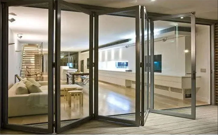 Bi Folded Toughened  Aluminium Glass Doors for Home