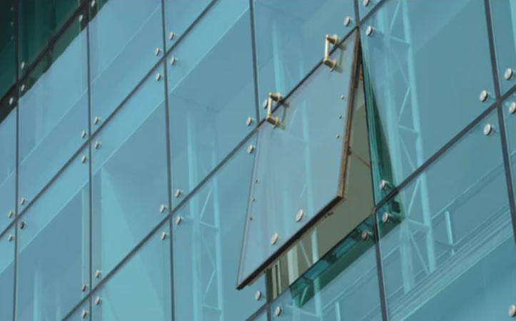 Unitized Frameless Spider Tempered Structural Glass Curtain Wall Facade