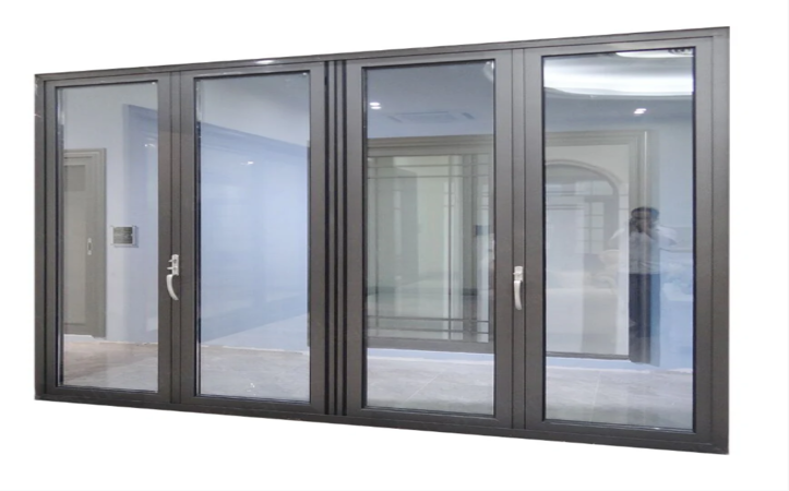 Three Track Design Impact Double Tinted Glass Aluminium Sliding Doors