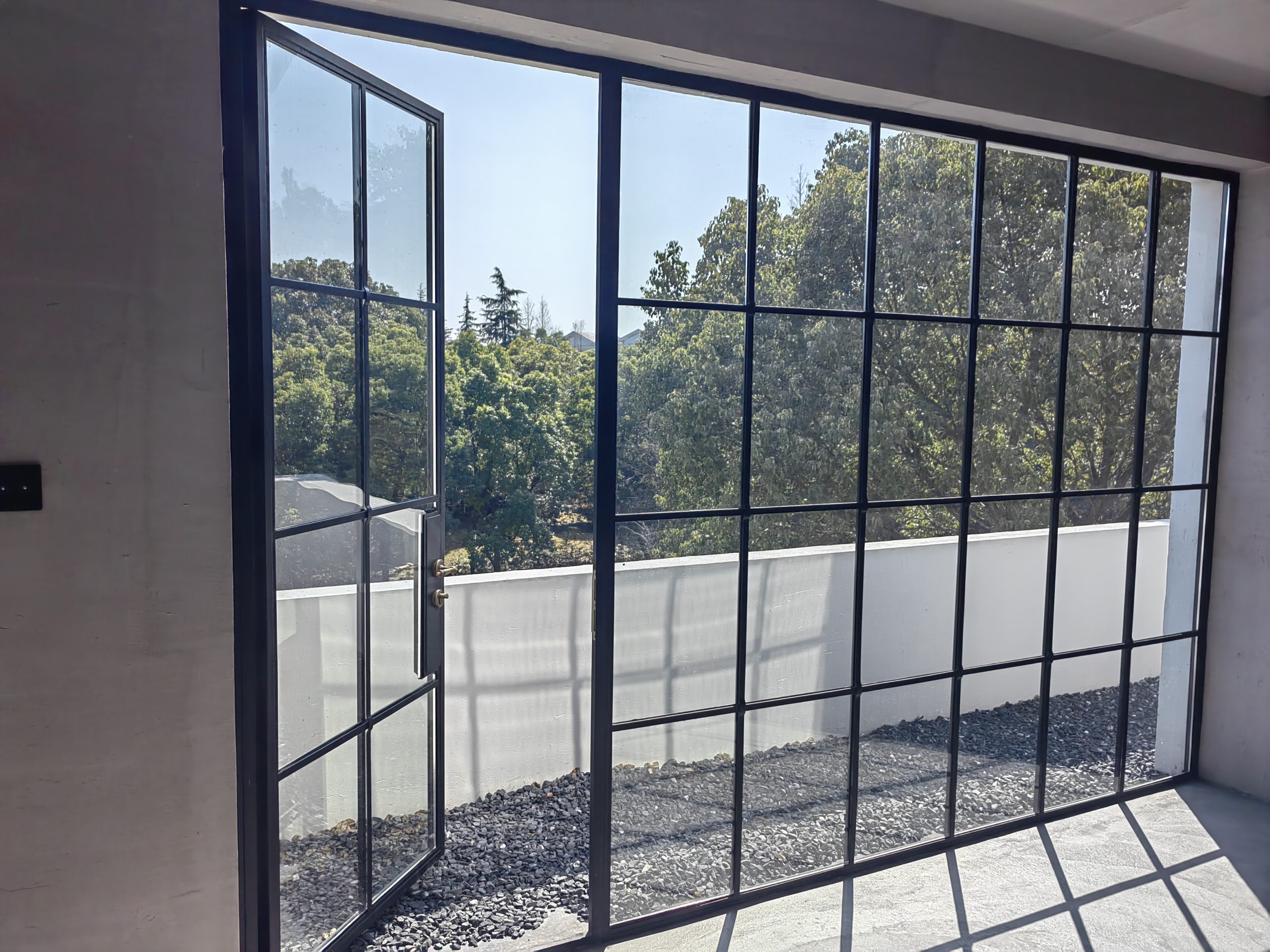 Steel door with lowE glass