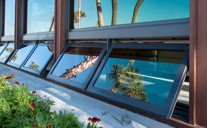 High Performance Thermal Break Top Fixed Windows Awning Hung Window