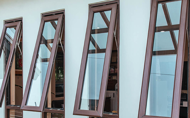 Wideline awning windows are available in aluminium diverse design and functionality