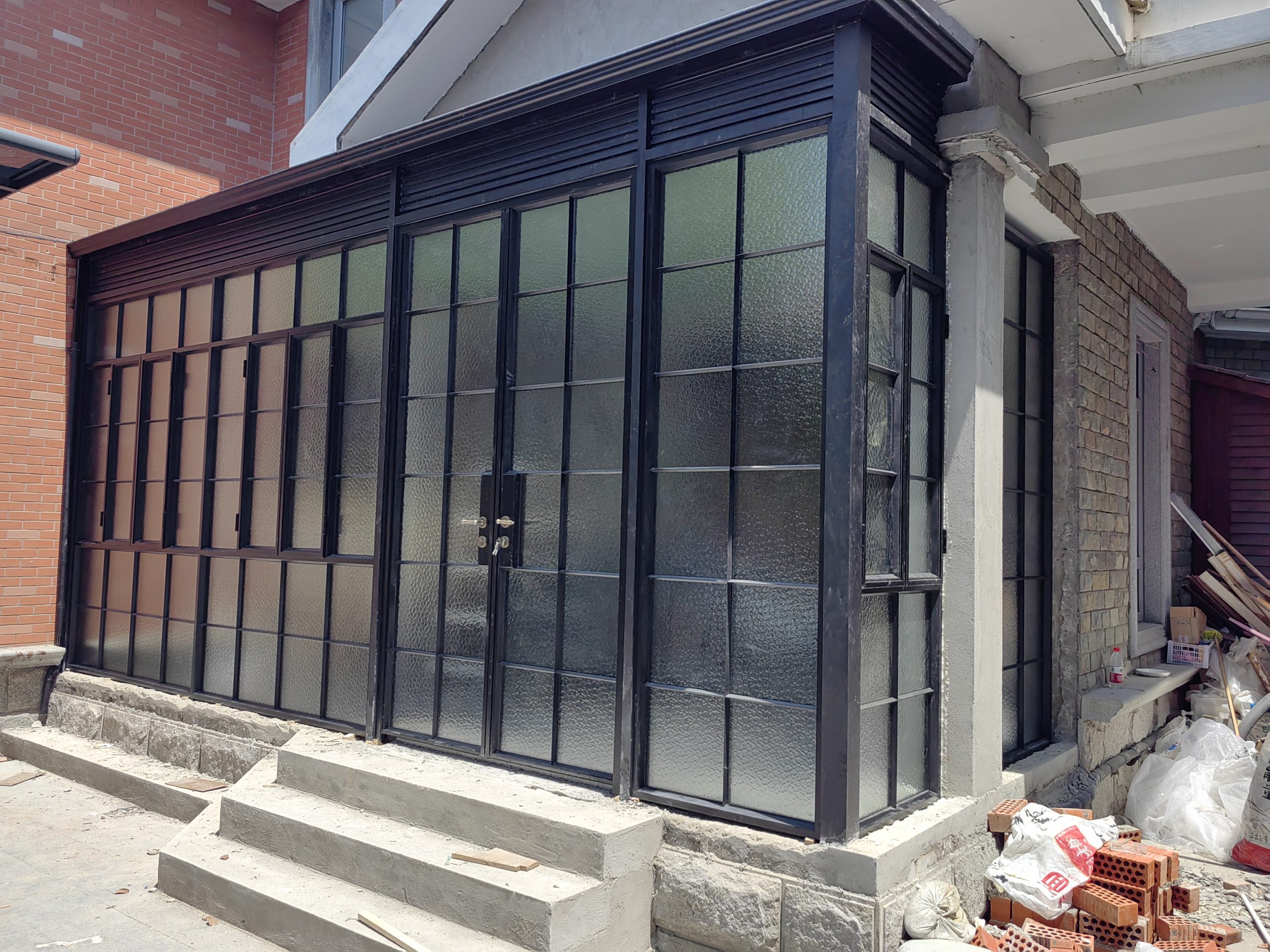 Steel door with lowE glass