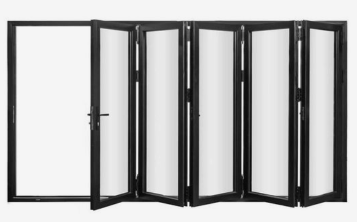 Aluminum Bifold Folding Double Glass Patio Doors