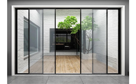 Hot Sale Aluminum Door With Automatic Double Sliding Glass Door