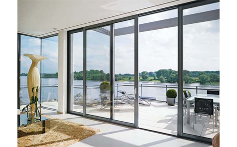 Hot Sale Aluminum Door With Automatic Double Sliding Glass Door