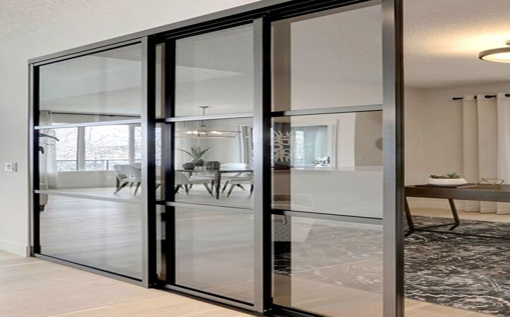 Interior Noiseless Aluminum Frameless Glass Stacking Sliding Door