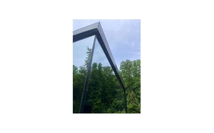 Outdoor modern avant-garde outdoor flat roof steel structure aluminium alu glass sunroom