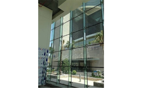 Hurricane-Proof Aluminum Curtain Wall Building Glass Window Wall Double-Layer Tempered Glass Curtain Wall