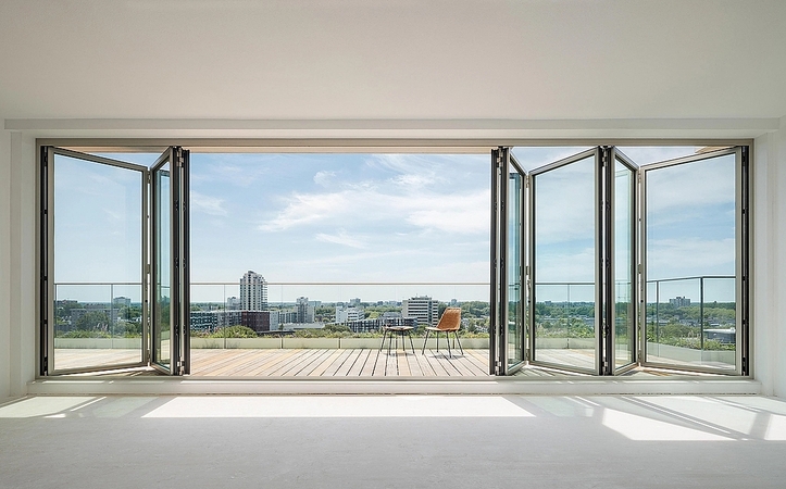 Bi Folding Aluminum Glass Folding Doors