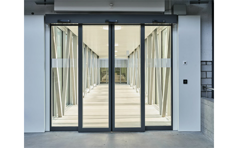 Commercial Electric Induction Aluminum Sliding Double-Open Glass Entrance Door