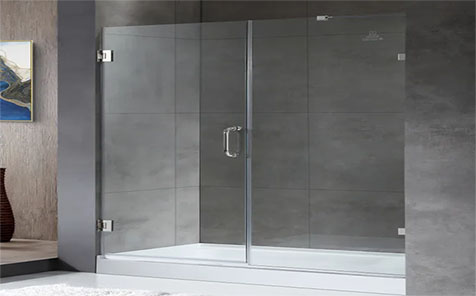 Clear Tempered Frameless Glass Shower Room Swing Doors