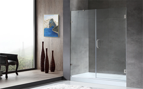 Clear Tempered Frameless Glass Shower Room Swing Doors