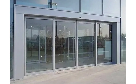 High Quality Aluminum Double Tempered Glass Electric Sliding Door Energy Saving And Environmental Protection