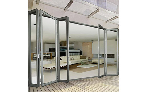 Folding Glass Electric Door Bi-Fold Door Aluminum Design Modern