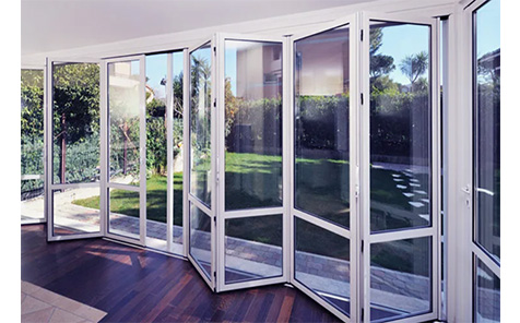 Folding Glass Electric Door Bi-Fold Door Aluminum Design Modern