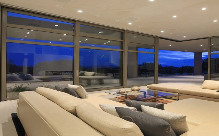 Custom Thermal break aluminum windows floor to ceiling windows bay fixed windows