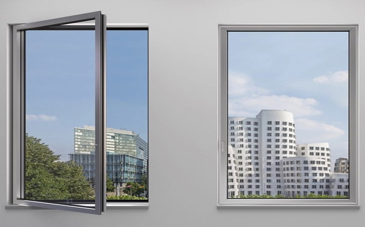 Professional Double Glazing Windows Tilt Turn Casement Windows Aluminum Alloy Horizontal Graphic Design